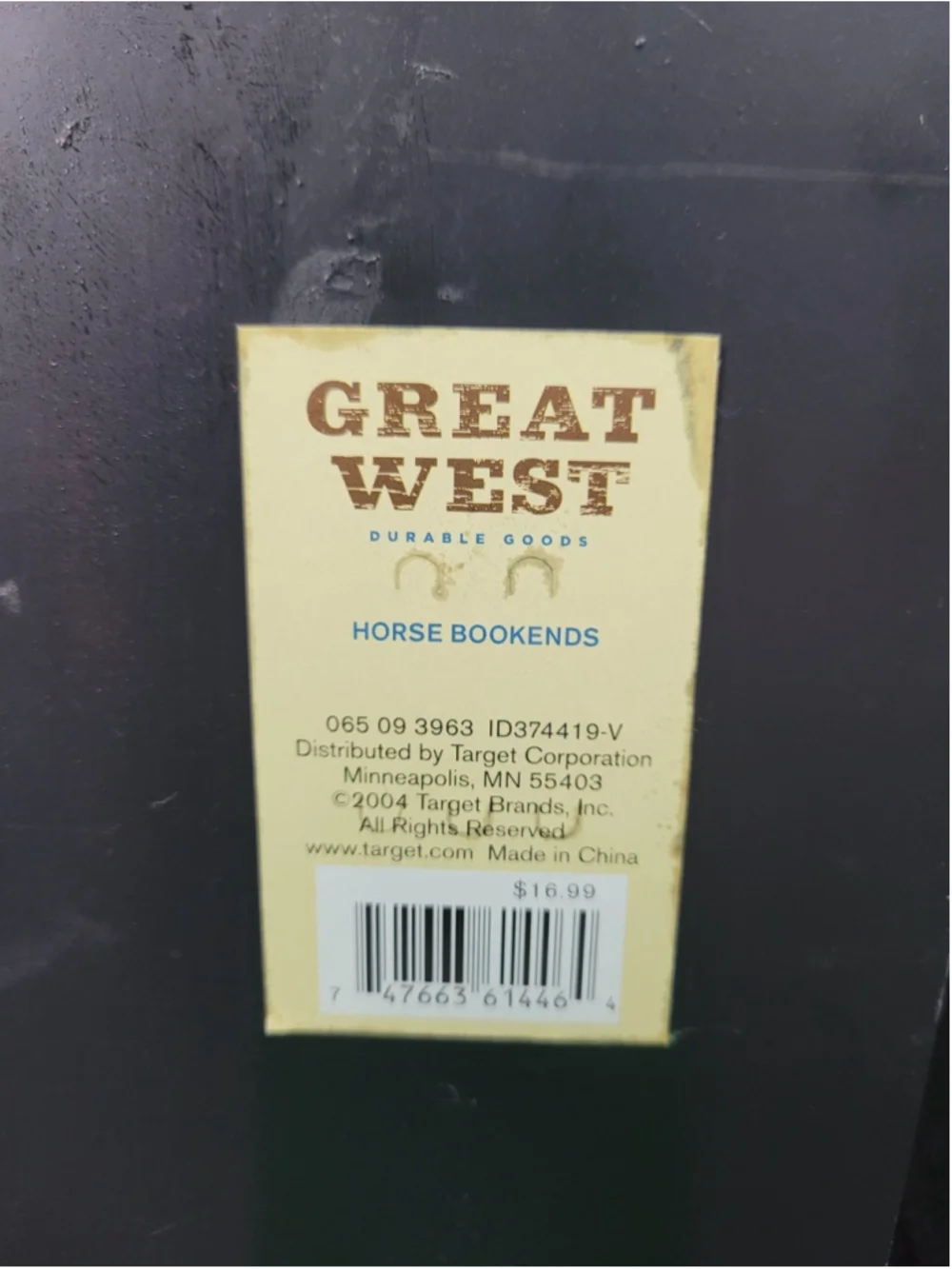 Great West Horse Bookends Pair Black Antique Rearing Bucking Horses Target 2004